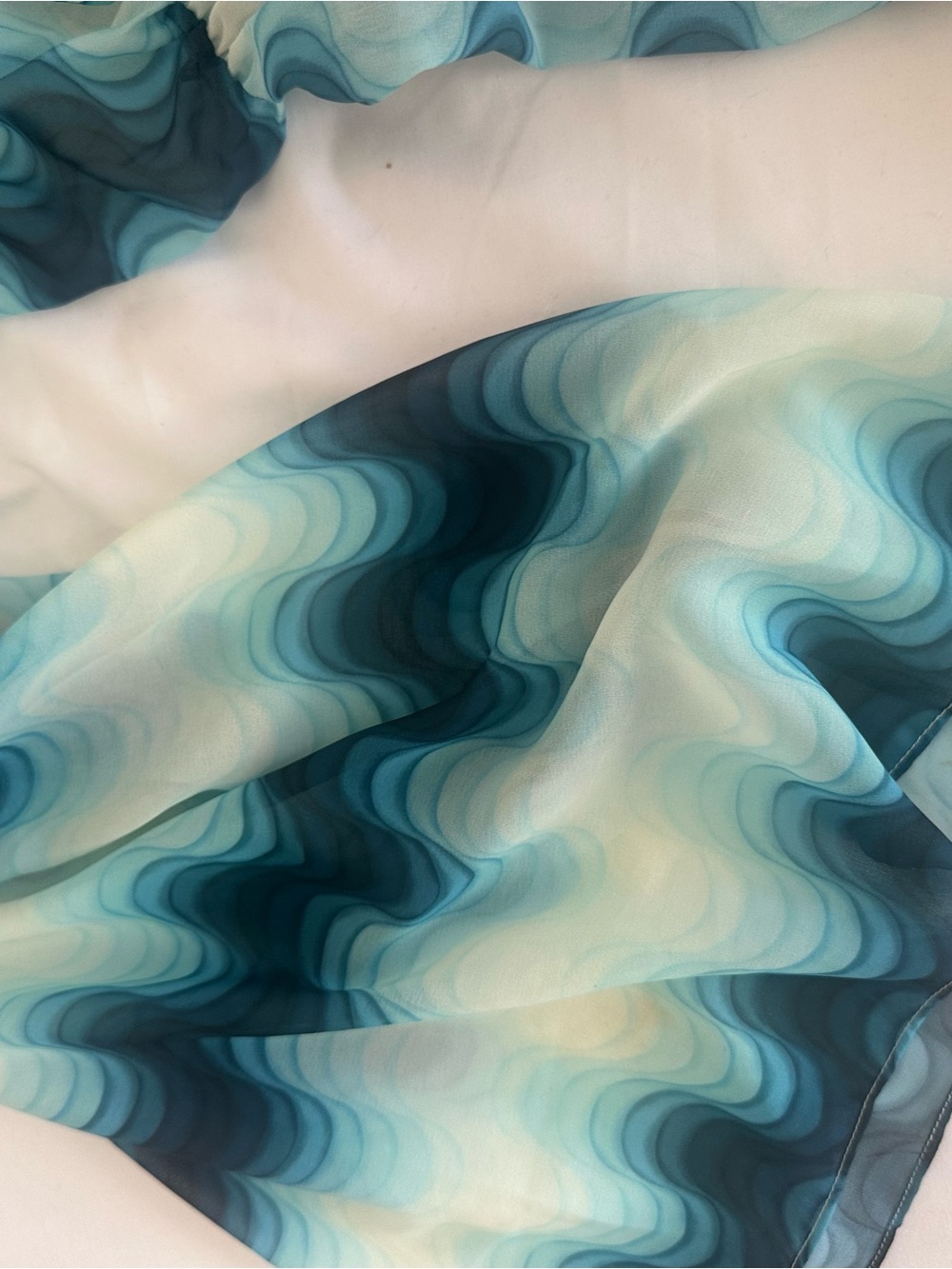 DEVON WINDSOR Rafa Robe aqua Tie-Front Coverup - Picture 4 of 9